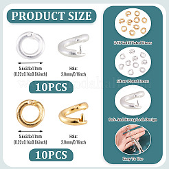 20Pcs 2 Colors Brass Open Jump Rings&nbsp;KK-TA0008-83