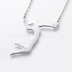 304 Stainless Steel Pendant Necklaces&nbsp;NJEW-F213-02