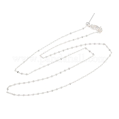 1.5MM Adjustable Slider Brass Dapped Chain Necklaces for Men Women&nbsp;NJEW-L012-10S