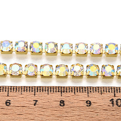 Brass Rhinestone Strass Chains&nbsp;CHC-T001-SS24-02G
