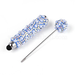 ABS Imitation Pearl & Polymer Clay Pave Rhinestone Touch Screen Stylus&nbsp;AJEW-T013-06B