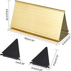 トライアングルアルミ合金テーブルトップディスプレイスタンド  リバーシブル  ゴールド  84x200x96mm&nbsp;ODIS-WH0005-54B