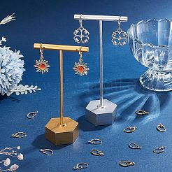 20 Pairs 2 Colors Brass Earring Hooks&nbsp;KK-BC0007-63