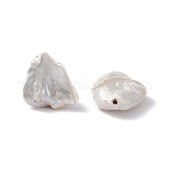 バロック天然ケシパールビーズ  ナゲット  貝殻色  23~25x19~20x8~10.5mm  穴：0.7mm&nbsp;PEAR-N020-S16