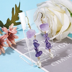 アクリルイヤリング/ネックレスディスプレイ  L型ジュエリーディスプレイ  透明  4.45x3.5x8.15cm&nbsp;EDIS-WH0005-03-WH