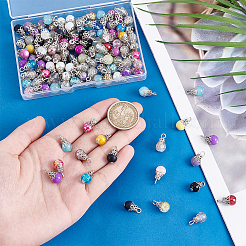 120Pcs Glass Pendants&nbsp;PALLOY-PHE00012