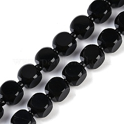 Natural Black Onyx(Dyed & Heated) Beads Strands&nbsp;G-B125-F01-01