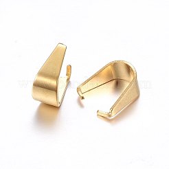 201ステンレススチールスナップオンベイル  ゴールドカラー  13x12x7mm  インナー：12x11mm&nbsp;X-STAS-O098-11G-04
