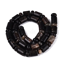 天然な黒雲母ビーズ連売り  バレル＆ロンデル  8x10mm  穴：0.9~1.2mm  約50~52個/連  14.57~15.35インチ（37~39cm）  ロンデル：8x4.5~5mm&nbsp;G-Q616-09B