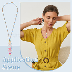 DIY Beadable Pendant Necklace Making Kits&nbsp;DIY-UN0008-55G