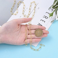 Soldered Brass Paperclip Chains&nbsp;CHC-D025-03G-01