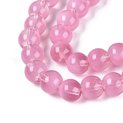 Transparent Glass Imitation Cat Eye Beads Strands&nbsp;GLAA-Q110-01B-13