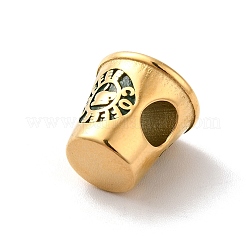 Ion Plating(IP) 304 Stainless Steel Enamel European Beads&nbsp;STAS-G308-06G