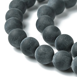 Grade A Natural Black Agate Beads Strands&nbsp;G447-5