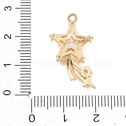 Brass Micro Pave Clear Cubic Zirconia Pendants&nbsp;KK-D265-05G
