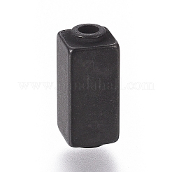 304ステンレススチールビーズ  長方形  ガンメタ色  14x6x6mm  穴：2mm&nbsp;LS-STAS-G214-09B