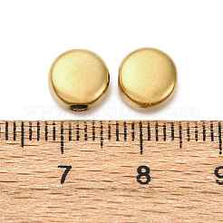 304ステンレススチールビーズ  イオンプレーティング（ip）  フラットラウンド  18KGP本金メッキ  8x4.5mm  穴：2mm&nbsp;STAS-C128-03A-G
