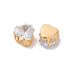Brass Clear Cubic Zirconia Cabochons&nbsp;LS-STAS-M294-30C
