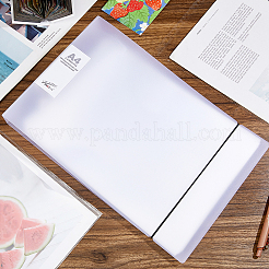 プラスチック収納ノート  試験用紙や教材の保管用  長方形  ホワイト  365x240x43mm&nbsp;AJEW-WH0825-002