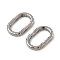 304ステンレススチールリンクリング  オーバル  ステンレス鋼色  19x12x2.4mm  内径：14x7mm&nbsp;LS-STAS-K254-06A-P