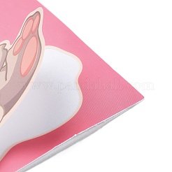 8 個イースター自分の顔を作る PVC 自己粘着漫画ステッカー  イースターパーティー用品用の防水デカール  ミックスカラー  160x110x0.1mm&nbsp;STIC-G001-12