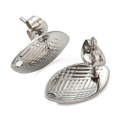Non-Tarnish 304 Stainless Steel Stud Earring Findings&nbsp;EJEW-D081-01C-P