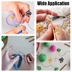 12Pcs 6 Colors Snake Alloy Wrapped Cuff Ring Yarn Guide Finger Holder&nbsp;DIY-FG0008-29
