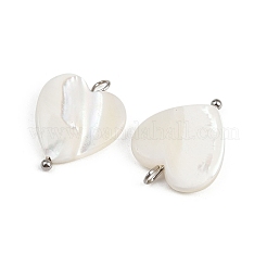 Natural Shell Heart Pendants&nbsp;STAS-D378-34P