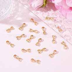 真鍮製アイスピックピンチベイル30個  18KGP本金メッキ  9x2.5mm  穴：4.5x3.5mm  ピン：0.9mm&nbsp;KK-BBC0024-43A