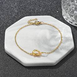 Knot 304 Stainless Steel Pendant Necklaces & Bracelets & Stud Earrings Sets for Women&nbsp;SJEW-C004-16G
