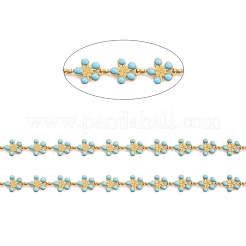 Golden Brass Enamel Link Chain&nbsp;CHC-H103-08D-G