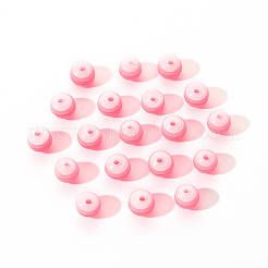 50個透明ストライプレジンビーズ  ラウンド  ピンク  1/4インチ（8mm）  穴：2mm  50個/袋&nbsp;RESI-YW0001-02F