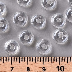 透明色光沢ガラスラウンドビーズ  丸い穴  透明  3~5x9~10mm  穴：2.5mm  約660個/ポンド&nbsp;SEED-S045-002A-D01