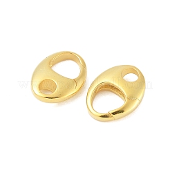 スターリングシルバースプリングゲートリング925個  オーバル  ゴールドカラー  11x8x2.5mm  穴：2.5mm&nbsp;STER-S012-06G