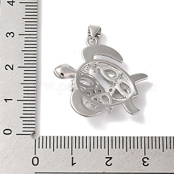 Rack Plating Brass & Clear Cubic Zirconia Pendants&nbsp;KK-L216-057P