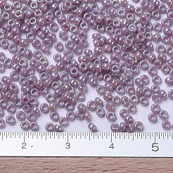MIYUKIラウンドロカイユビーズ  日本製シードビーズ  11/0  (rr478) 不透明モーブ ab  11/0  2x1.3mm  穴：0.8mm  約5500個/50g&nbsp;SEED-X0054-RR0478