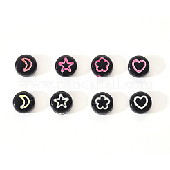 Opaque Black Acrylic Beads&nbsp;SACR-YW0001-21A