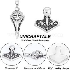 2Pcs 2 Style 316 Surgical Stainless Steel Pendants&nbsp;STAS-UN0039-75
