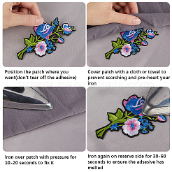 4Pcs 2 Styles Embroider Thread Iron on/Sew On Patches&nbsp;PATC-CY0001-06