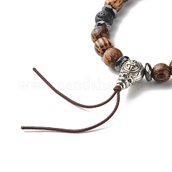 Anxiety Stress Synthetic Hematite & Natural Lava Rock Bracelets for Men Women&nbsp;BJEW-JB06774