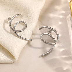 304 Stainless Steel Stud Earrings&nbsp;WG62927-02