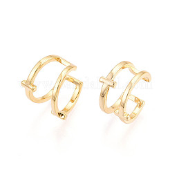 Brass Cuff Earrings&nbsp;KK-T074-44G
