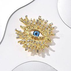 Evil Eye Alloy Rhinestone Brooches for Backpack Clothes&nbsp;JEWB-A030-01G