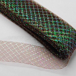 メッシュリボン  プラスチックネットスレッドコード  ココナッツブラウン  30mm  25ヤード/バンドル&nbsp;PNT-Q011-30mm-08
