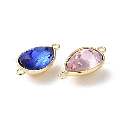 Brass Pave Glass Rhinestone Connector Charms&nbsp;KK-F862-49G