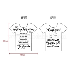 Tシャツ用紙ディスプレイカード  服  9x9x0.02cm&nbsp;CDIS-WH0006-20C