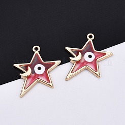 Alloy Enamel Pendants&nbsp;ENAM-F143-04-G