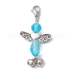 Iron Bell & Angel Glass Pendant Decorations&nbsp;HJEW-JM01325