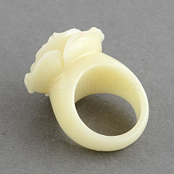 花合成サンゴリングローズ  ミックスカラー  18mm&nbsp;RJEW-S019-M