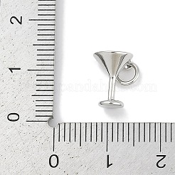 Brass Micro Pave Clear Cubic Zirconia European Dangle Charms Bails&nbsp;KK-Q028-01P